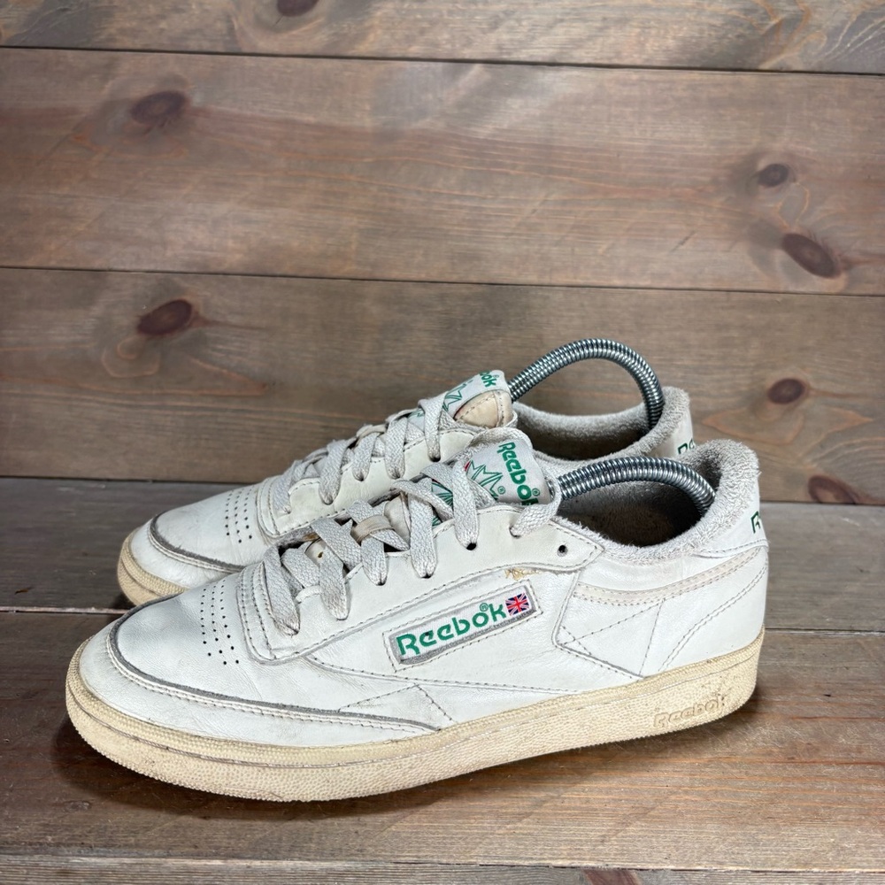 reebok club c 85 vintage womens size 8 shoes white leather casual sneakers